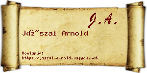 Jászai Arnold névjegykártya