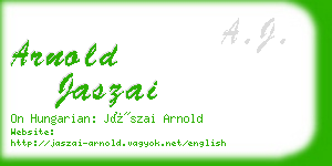 arnold jaszai business card